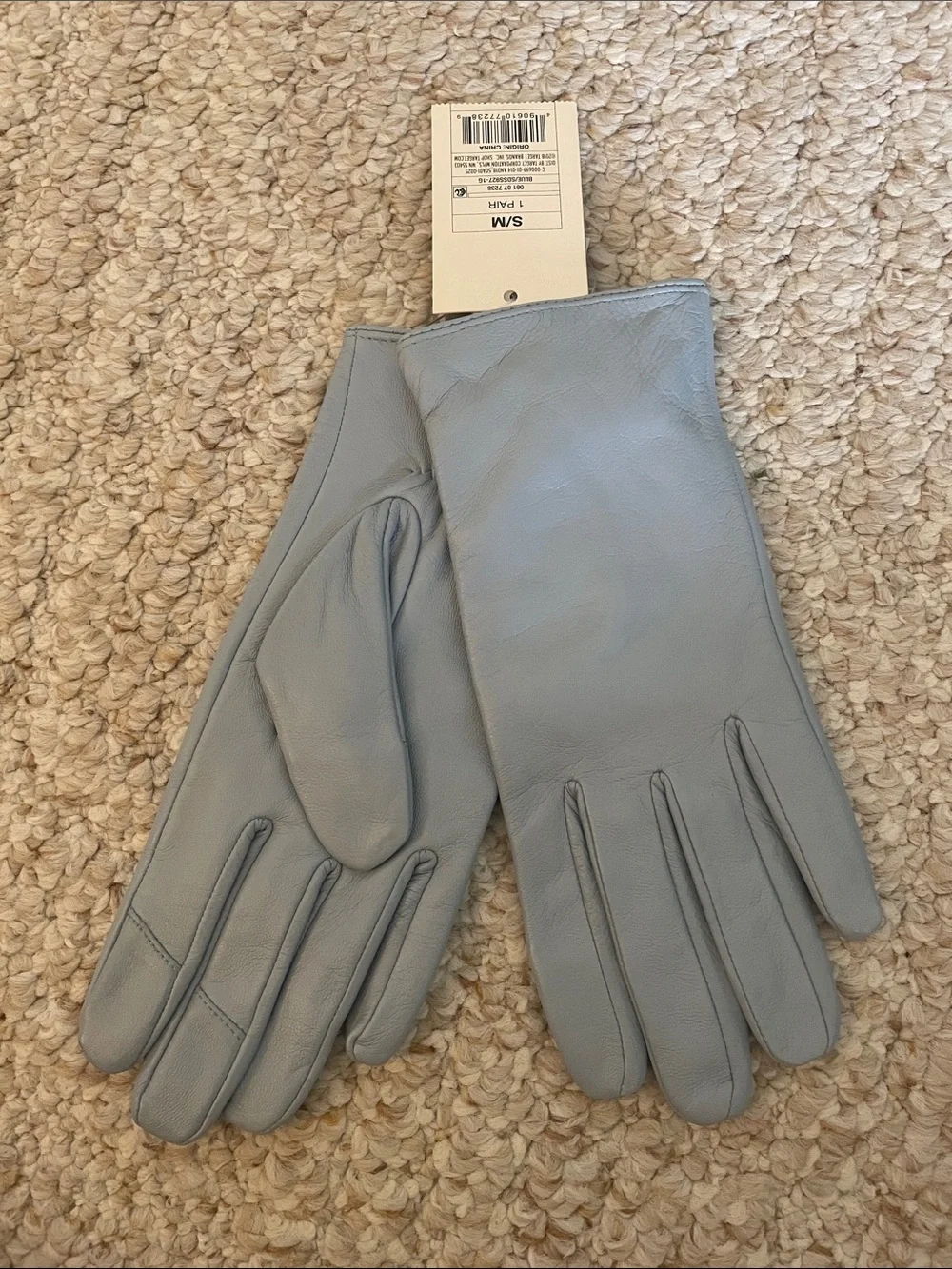 a new day Powder Blue Leather Gloves